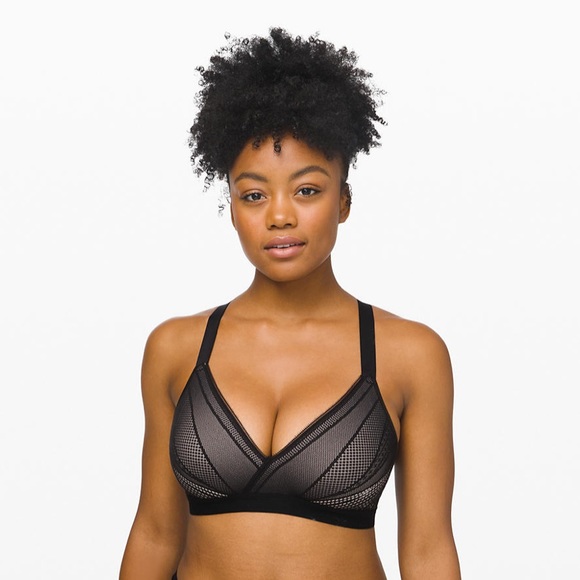 Lululemon Awake to Lace Bra Black/Barely Beige - Picture 1 of 10